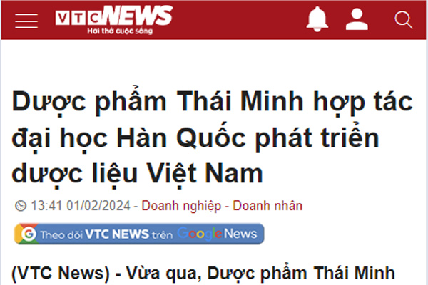 Dược phẩm Thái Minh hợp tác đại học Hàn Quốc phát triển dược liệu Việt Nam